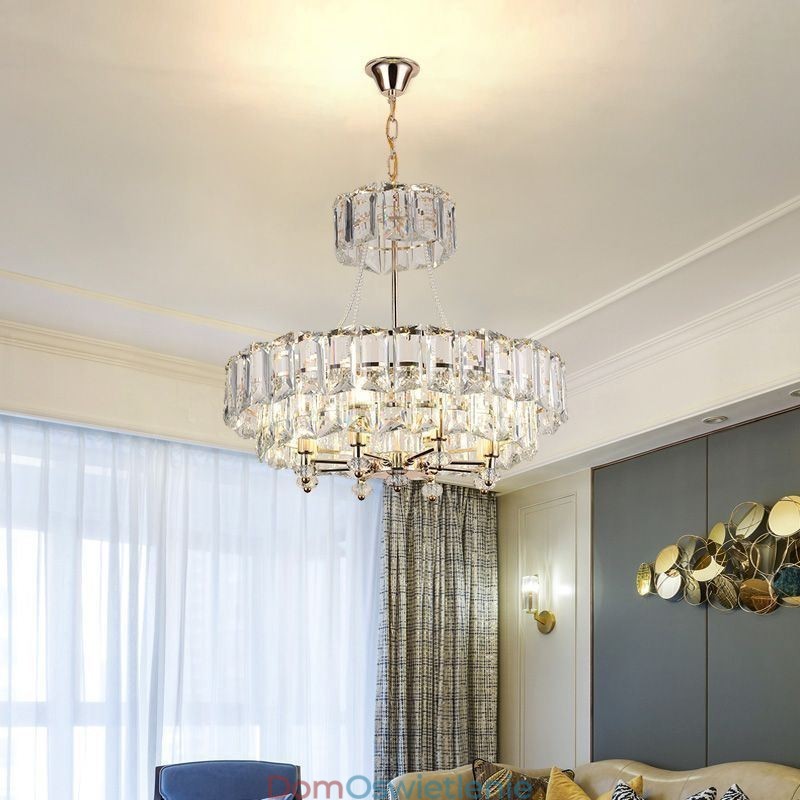Biała kryształowa lampa wisząca nowoczesne lampy sufitowe lampy wiszące