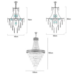 Luksusowa lampa wisząca kryształowa lampa sufitowa