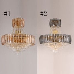 Europejska kryształowa lampa wisząca, nowoczesna lampa sufitowa