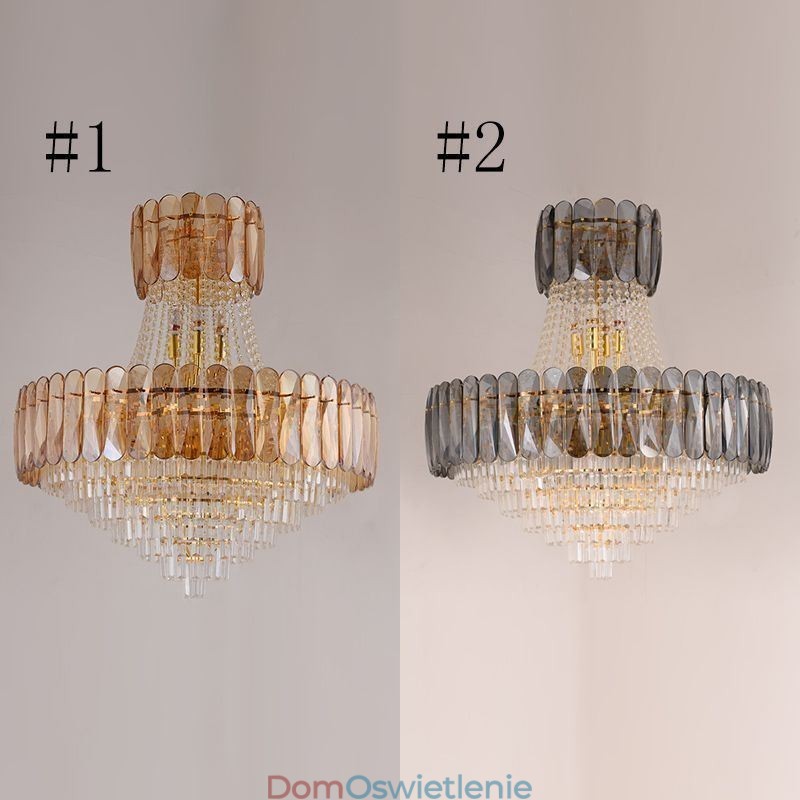 Europejska kryształowa lampa wisząca, nowoczesna lampa sufitowa