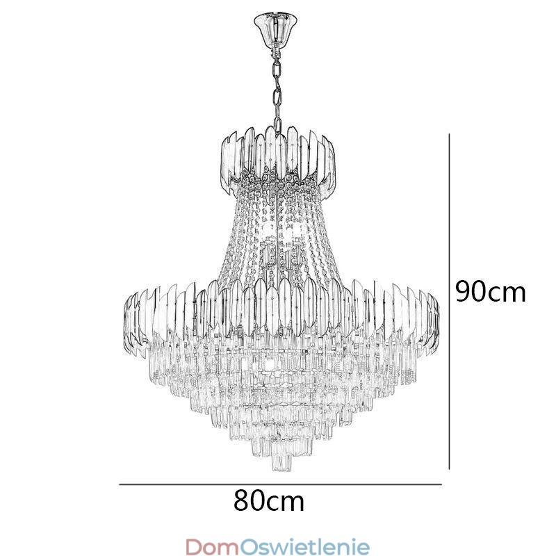 Klasyczna lampa wisząca kryształowa K9, lampa sufitowa