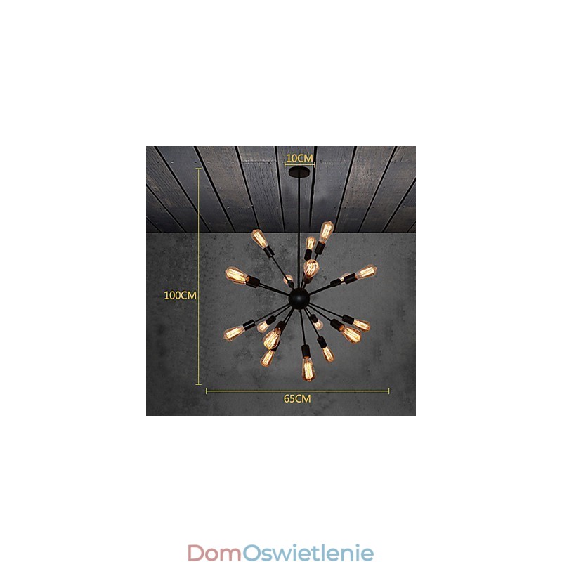 Żyrandol z mosiądzu w stylu country designerskim