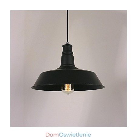 Czarna nowoczesna lampa wisząca w okrągłym kloszu Czarna nowoczesna lampa wisząca w okrągłym kloszu