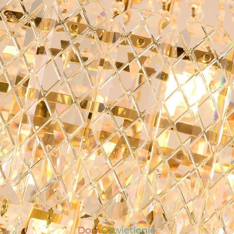 Nowoczesna Elegancka Kryształowa Lampa Wisząca Stożkowa Lampa Sufitowa