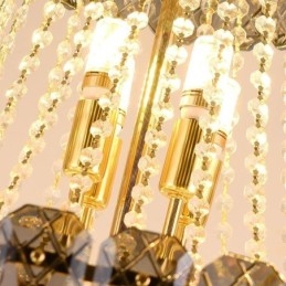 Nowoczesna Elegancka Kryształowa Lampa Wisząca Stożkowa Lampa Sufitowa