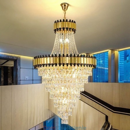 Luksusowa złota lampa wisząca kryształowa lampa sufitowa Luksusowa złota lampa wisząca kryształowa lampa sufitowa