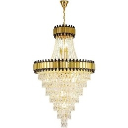 Luksusowa złota lampa wisząca kryształowa lampa sufitowa