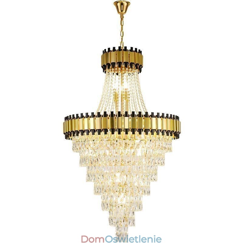 Luksusowa złota lampa wisząca kryształowa lampa sufitowa