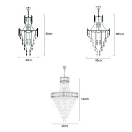 Luksusowa złota lampa wisząca kryształowa lampa sufitowa