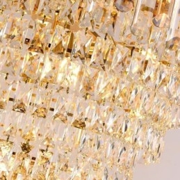 Luksusowa złota lampa wisząca kryształowa lampa sufitowa