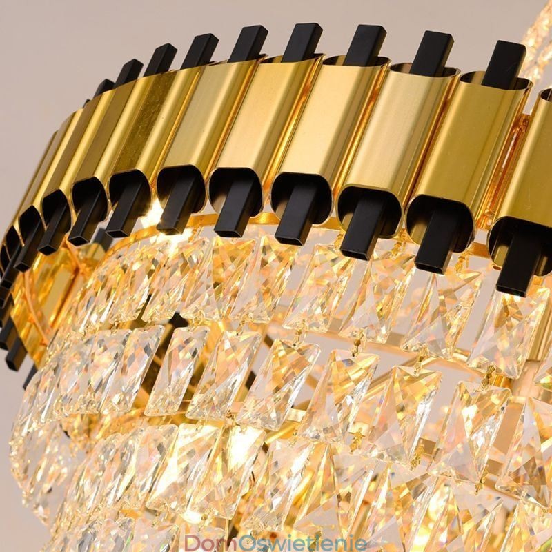 Luksusowa złota lampa wisząca kryształowa lampa sufitowa