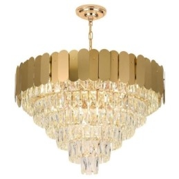 Nowoczesna Elegancka Kryształowa Lampa Wisząca Stożkowa Lampa Sufitowa