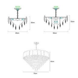 Nowoczesna Elegancka Kryształowa Lampa Wisząca Stożkowa Lampa Sufitowa