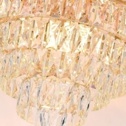 Nowoczesna Elegancka Kryształowa Lampa Wisząca Stożkowa Lampa Sufitowa