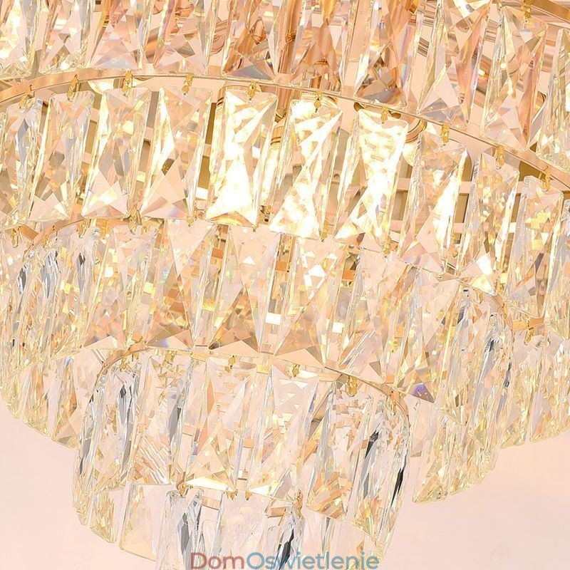 Nowoczesna Elegancka Kryształowa Lampa Wisząca Stożkowa Lampa Sufitowa