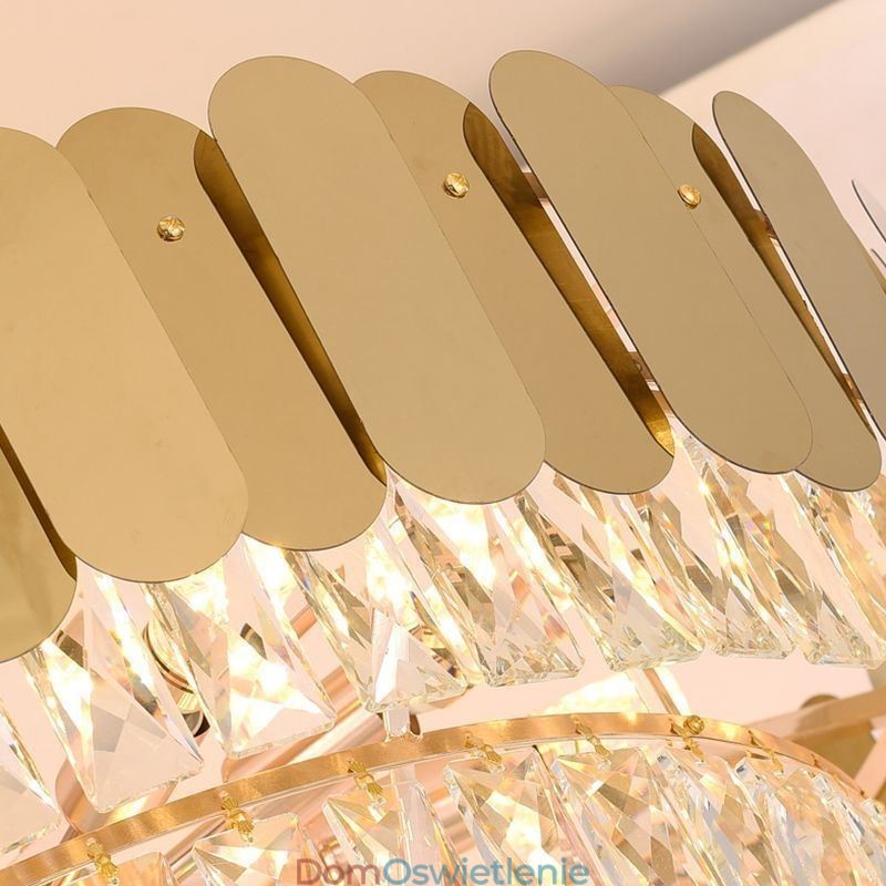 Nowoczesna Elegancka Kryształowa Lampa Wisząca Stożkowa Lampa Sufitowa