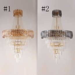 Europejska Elegancka Kryształowa Lampa Wisząca Stożkowa Lampa Sufitowa