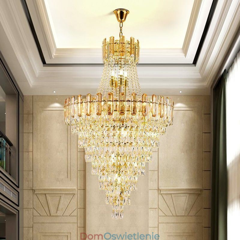 Nowoczesna Elegancka Kryształowa Lampa Wisząca Stożkowa Lampa Wisząca