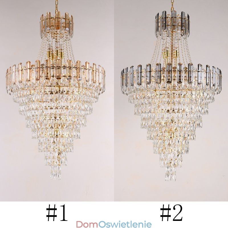 Nowoczesna Elegancka Kryształowa Lampa Wisząca Stożkowa Lampa Wisząca