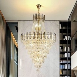 Nowoczesna Elegancka Kryształowa Lampa Wisząca Stożkowa Lampa Wisząca