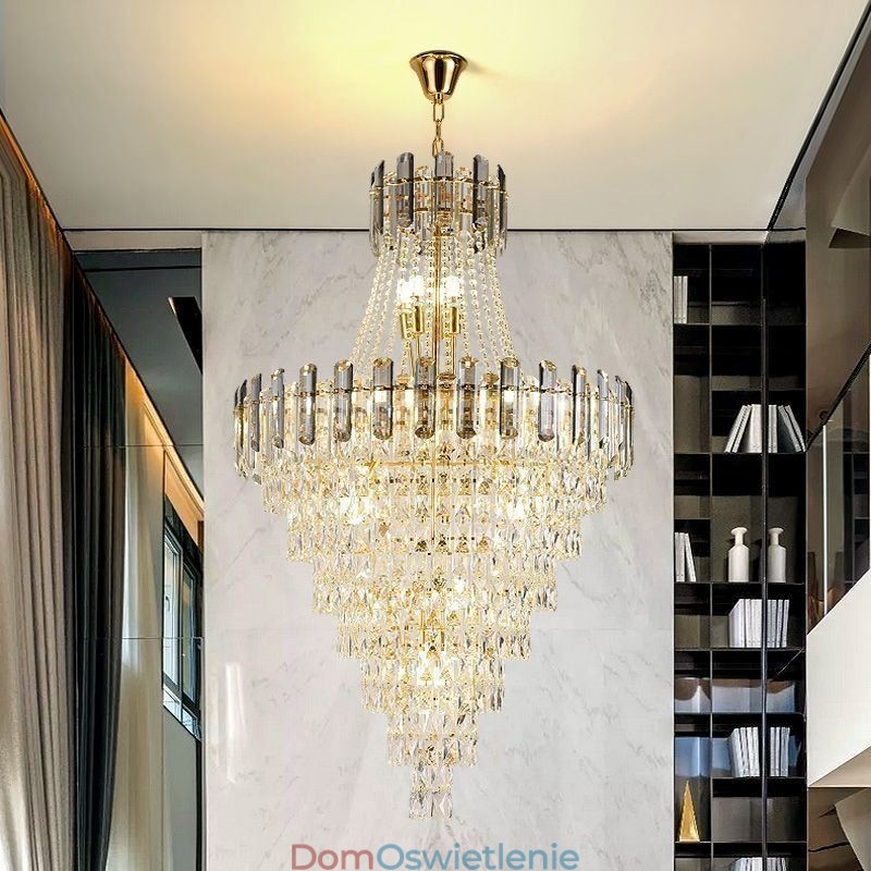 Nowoczesna Elegancka Kryształowa Lampa Wisząca Stożkowa Lampa Wisząca