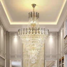 Nowoczesna Elegancka Kryształowa Lampa Wisząca Stożkowa Lampa Wisząca