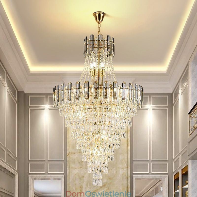 Nowoczesna Elegancka Kryształowa Lampa Wisząca Stożkowa Lampa Wisząca