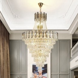 Nowoczesna Elegancka Kryształowa Lampa Wisząca Stożkowa Lampa Wisząca