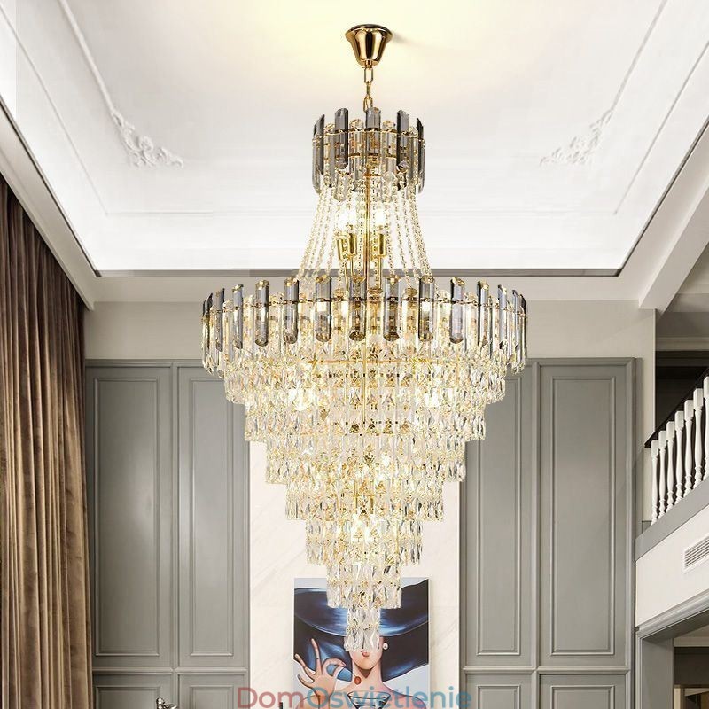 Nowoczesna Elegancka Kryształowa Lampa Wisząca Stożkowa Lampa Wisząca
