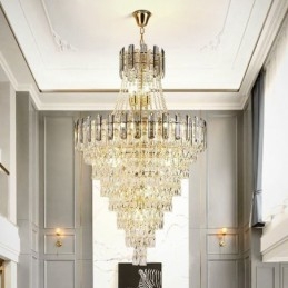 Nowoczesna Elegancka Kryształowa Lampa Wisząca Stożkowa Lampa Wisząca