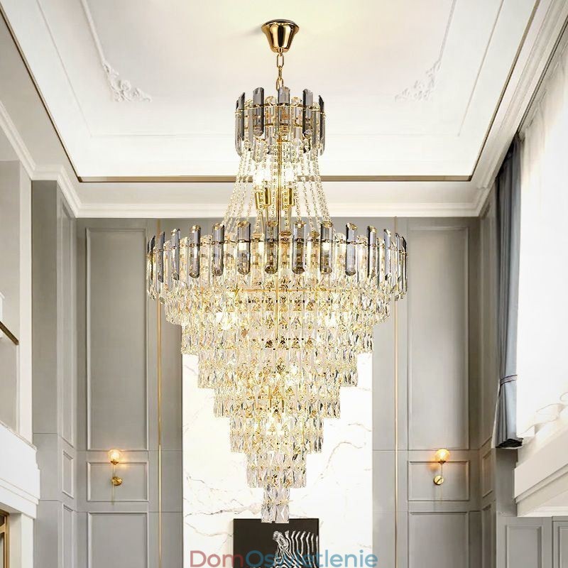 Nowoczesna Elegancka Kryształowa Lampa Wisząca Stożkowa Lampa Wisząca