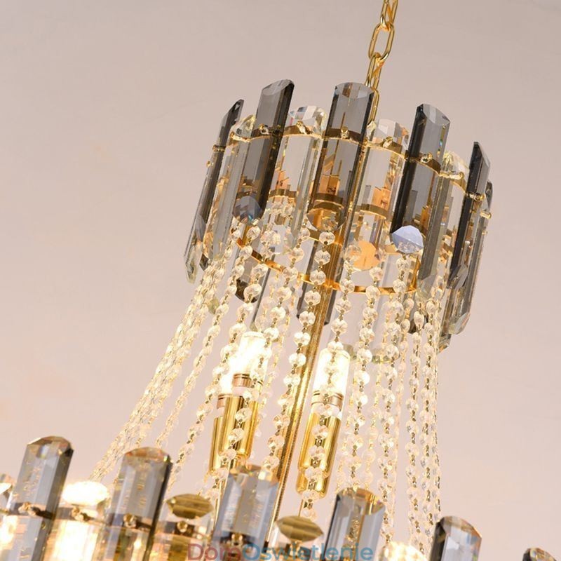 Nowoczesna Elegancka Kryształowa Lampa Wisząca Stożkowa Lampa Wisząca