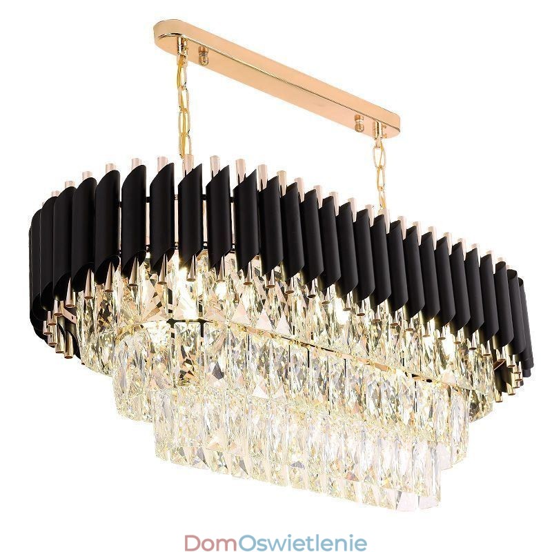 Kryształowa lampa wisząca owalna lampa sufitowa