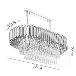 Kryształowa lampa wisząca owalna lampa sufitowa