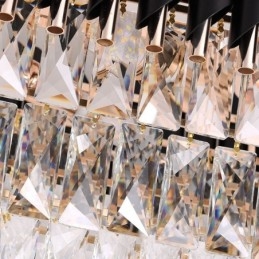 Kryształowa lampa wisząca owalna lampa sufitowa