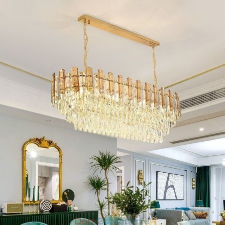 Nowoczesna kryształowa lampa wisząca owalna lampa sufitowa Nowoczesna kryształowa lampa wisząca owalna lampa sufitowa