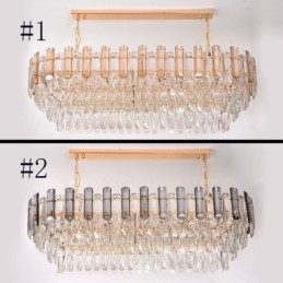 Nowoczesna kryształowa lampa wisząca owalna lampa sufitowa