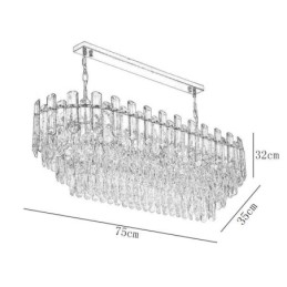 Nowoczesna kryształowa lampa wisząca owalna lampa sufitowa