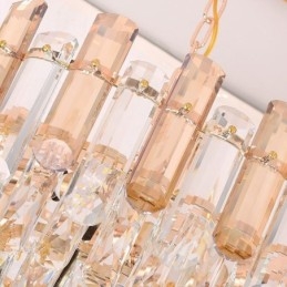 Nowoczesna kryształowa lampa wisząca owalna lampa sufitowa