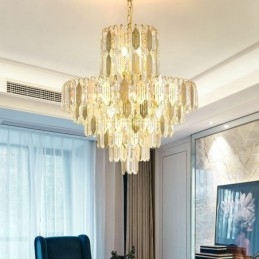 Nowoczesna kryształowa lampa wisząca, współczesna lampa sufitowa