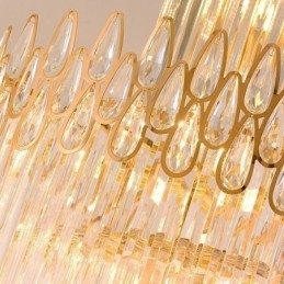 Europejski kryształowy wysoki sufit wiszący lampa schody