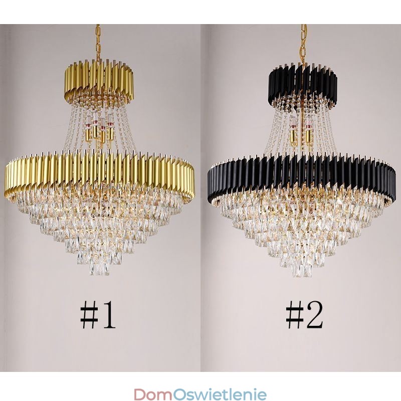 Nowoczesne kryształowe wiszące oświetlenie okrągłe lampy sufitowe wiszące lampy