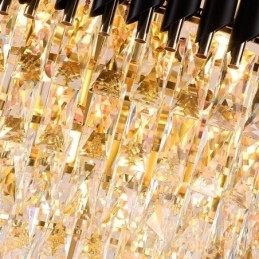 Nowoczesne kryształowe wiszące oświetlenie okrągłe lampy sufitowe wiszące lampy