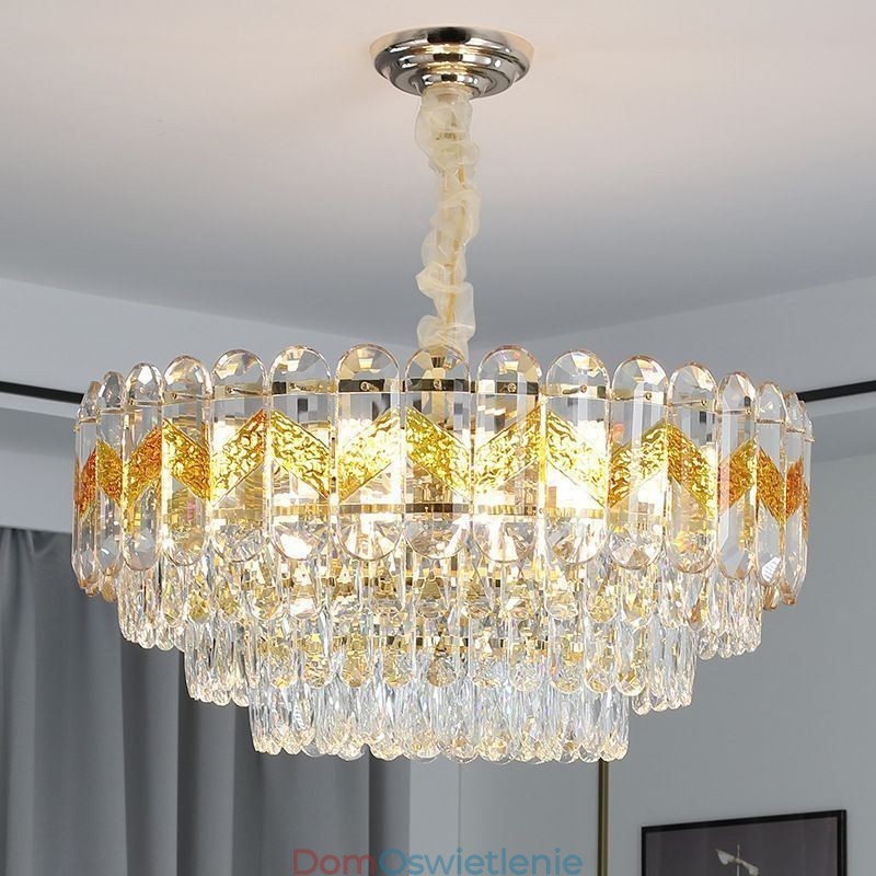 Luksusowa lampa wisząca kryształowa lampa sufitowa 9 12 16 świateł