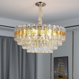 Luksusowa lampa wisząca kryształowa lampa sufitowa 9 12 16 świateł