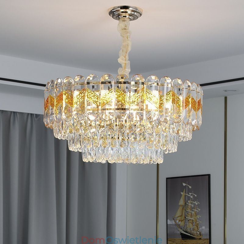 Luksusowa lampa wisząca kryształowa lampa sufitowa 9 12 16 świateł