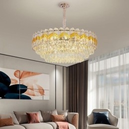Luksusowa lampa wisząca kryształowa lampa sufitowa 9 12 16 świateł