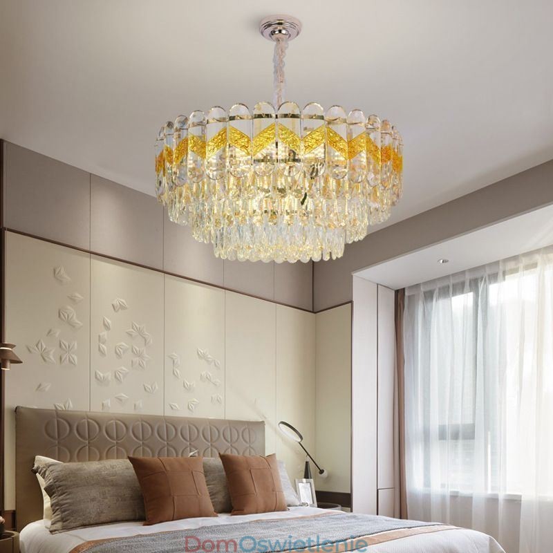 Luksusowa lampa wisząca kryształowa lampa sufitowa 9 12 16 świateł