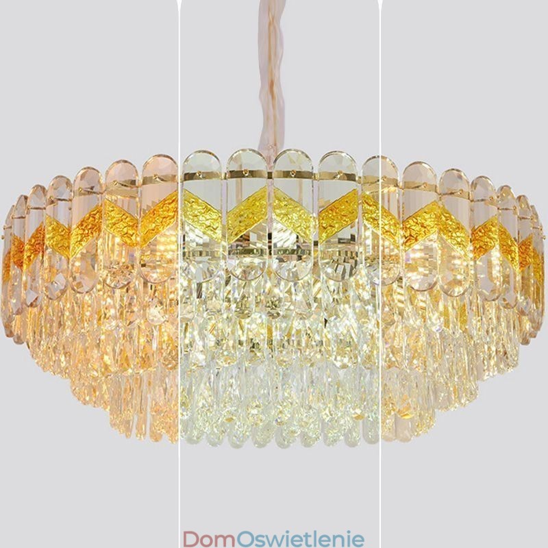 Luksusowa lampa wisząca kryształowa lampa sufitowa 9 12 16 świateł