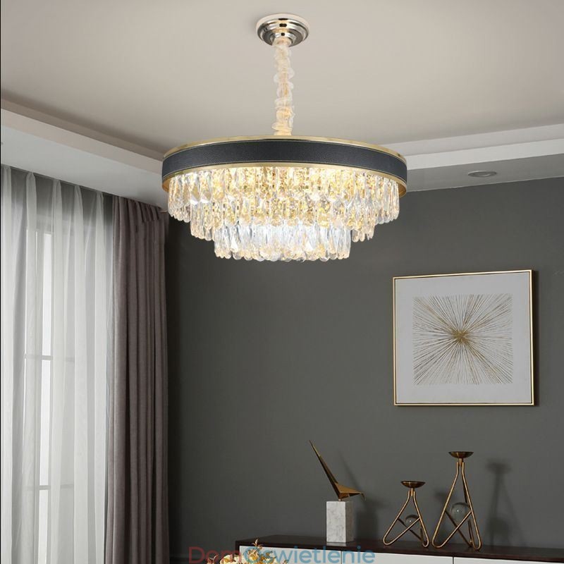 Nowoczesna lampa wisząca kryształowa lampa sufitowa 9 12 16 świateł